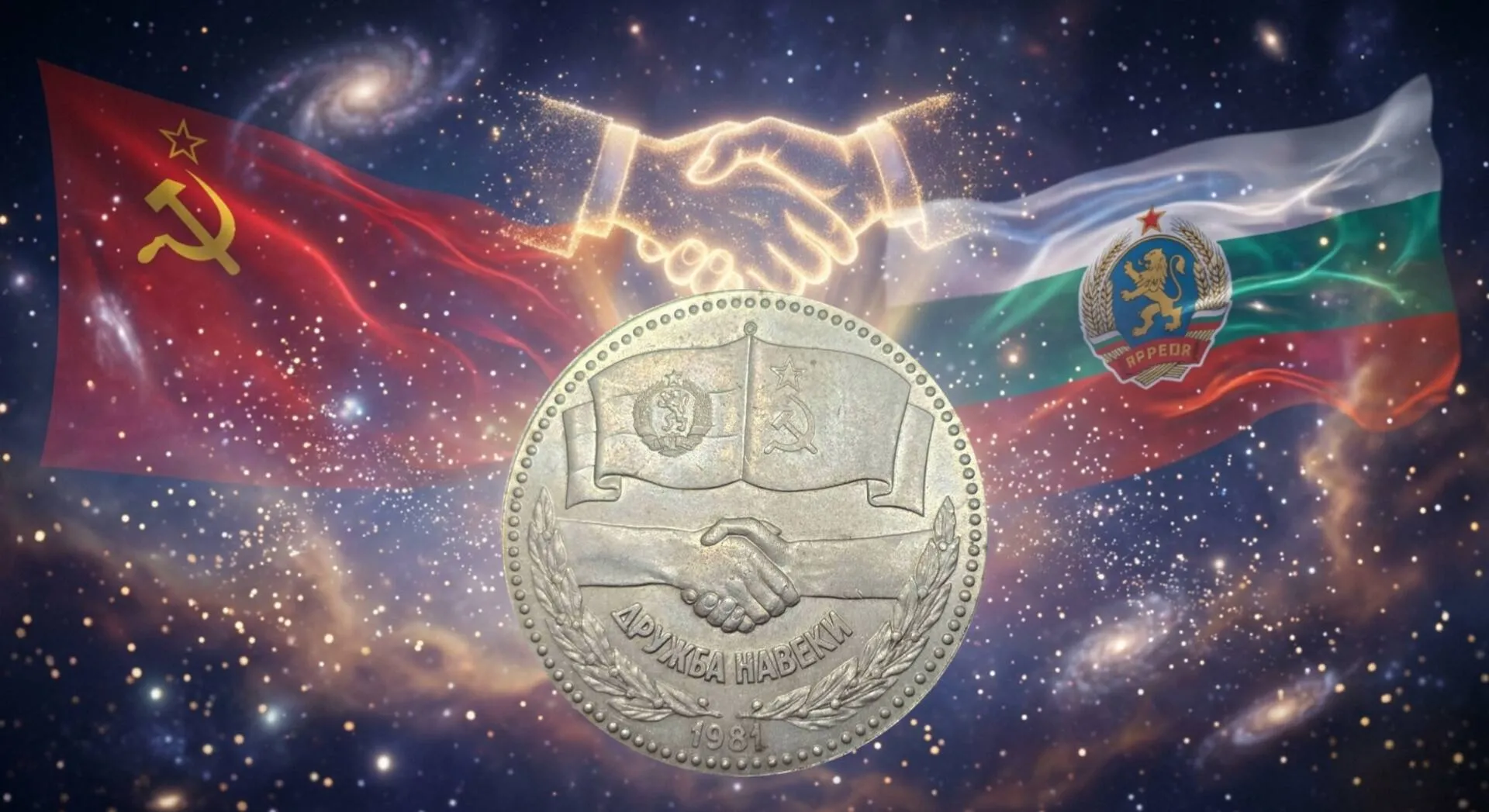 سکه یادبودی 1 روبل روسیه مودت شوروی و بلغارستان